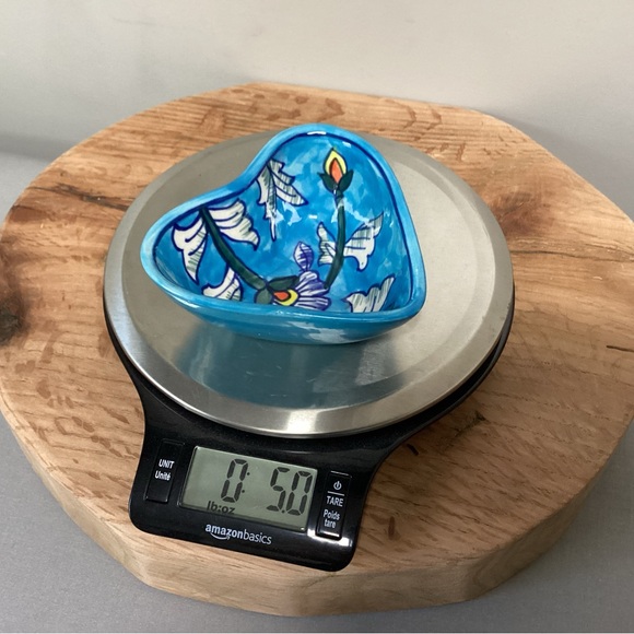 🔵 Cute Heart Shaped Dish - Trinket Bowl - Ceramic Crafted - Excellent - Picture 11 of 11